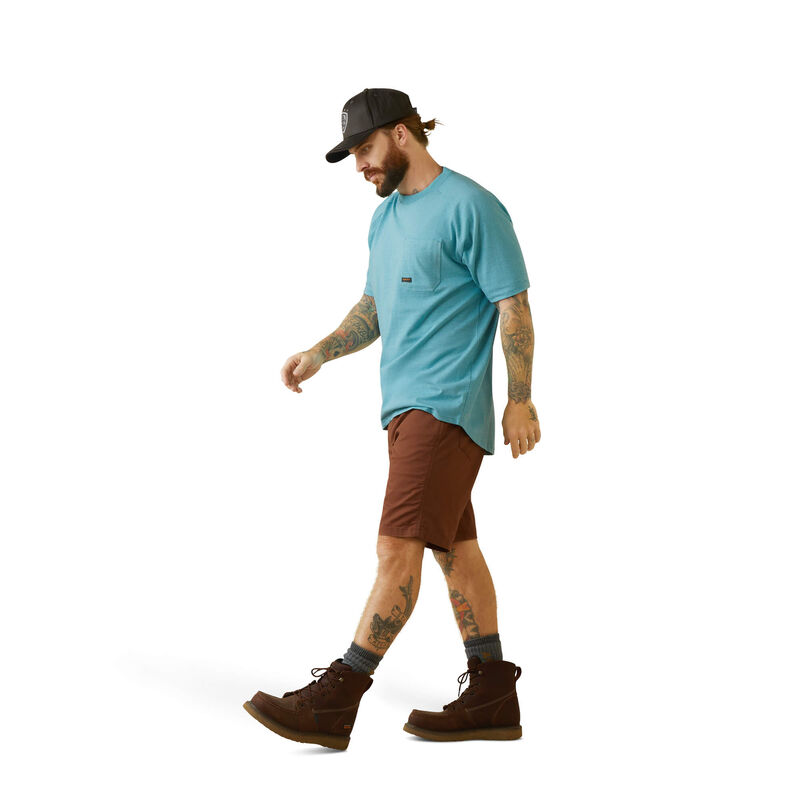 Ariat Mens Rebar Cotton Strong T-Shirt - Bachelor Button Heather