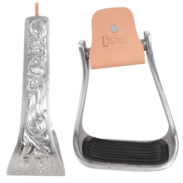 Cashel 2.5" Slanted Aluminum Stirrups - Engraved