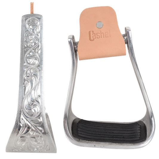 Cashel 2.5" Slanted Aluminum Stirrups - Engraved