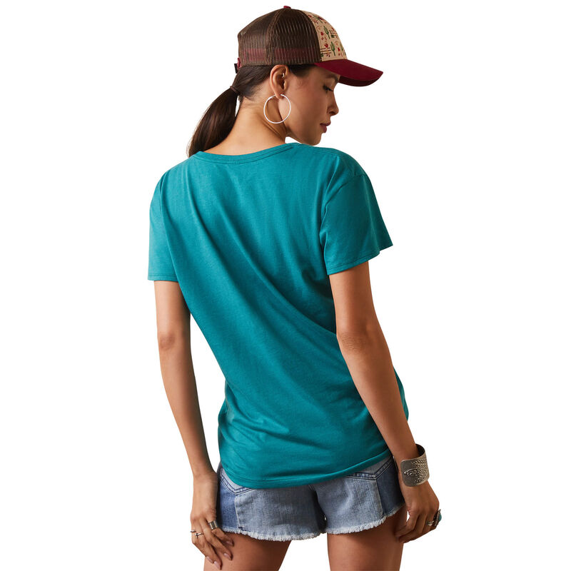 Ariat Womens Rainbow T-Shirt - Teal Green Heather
