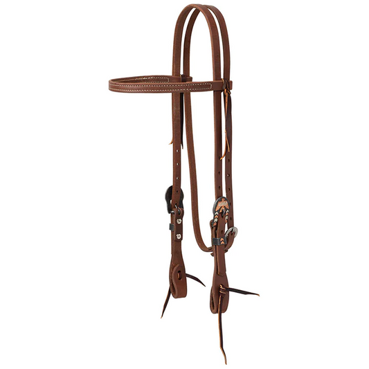 Weaver Protack Browband Headstall w/Designer Hardware - Thunderbird