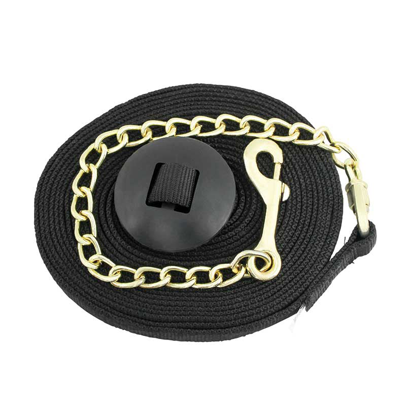 Black 25' Lunge line w/20" Lean Chain