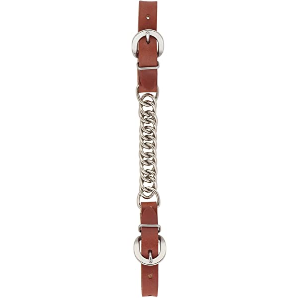 Weaver Leather Canyon Rose Single Flat Link Nickel Plated Chain Curb Strap