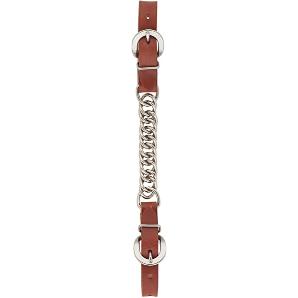 Weaver Leather Canyon Rose Single Flat Link Nickel Plated Chain Curb Strap - Irvine Tack &amp; Western Wear