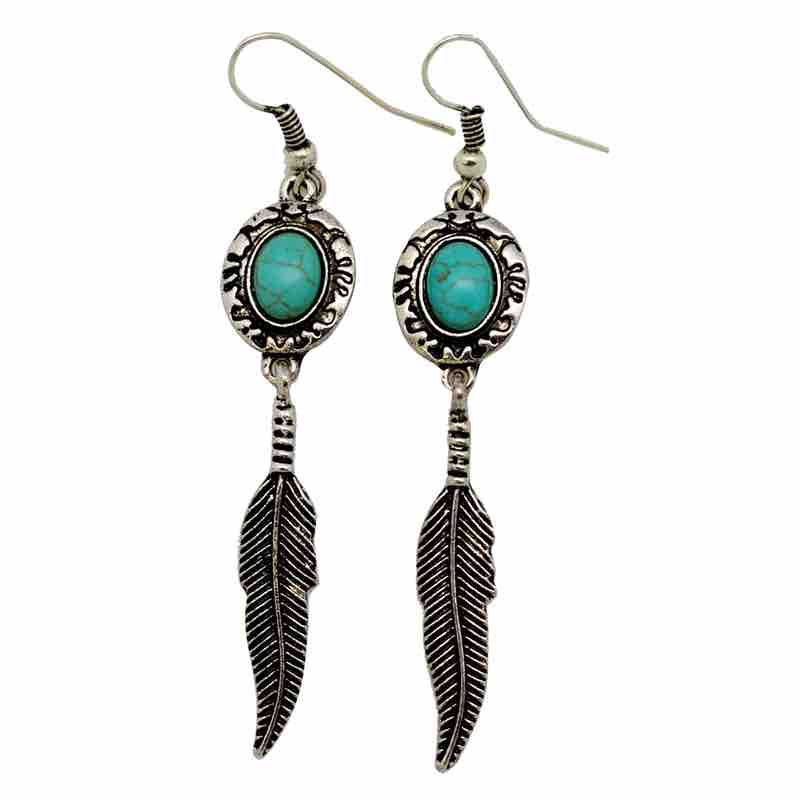 KC Earrings Drop Feathers