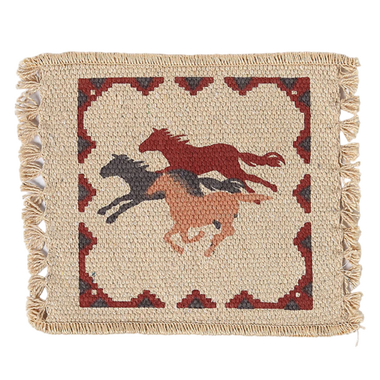 El Paso Cotton Stencil Coasters - Western Design