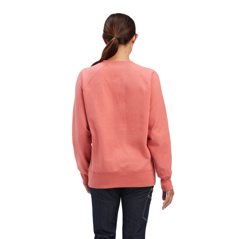 Ariat Womens Rebar Workman Washed Fleece Sweatshirt