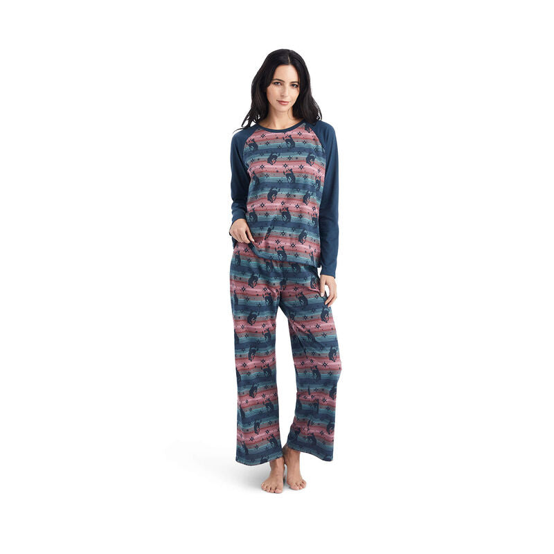 Ariat Women's Pajama Set Bucking Serape