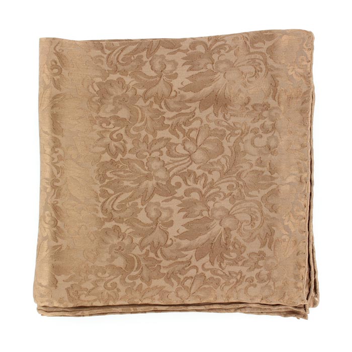 M&F 35x35 Silk Jacquard Wild Rag - Brown