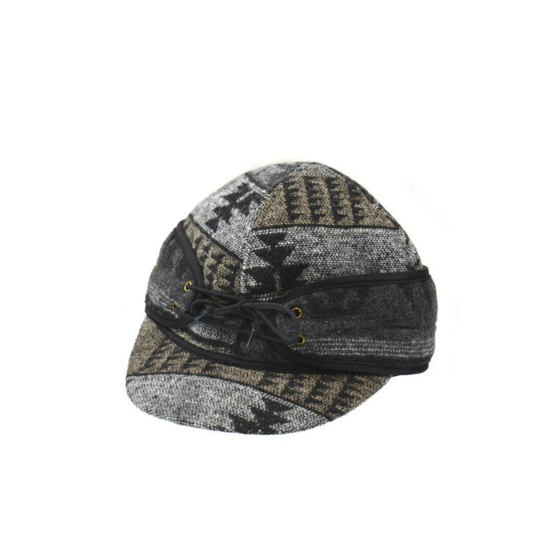 Crown Cap Wool Blend Railroad Hat - Navajo Print