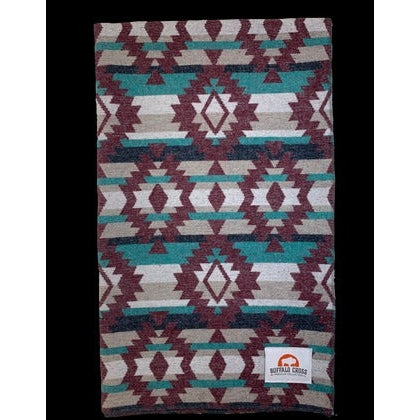 Blanket Throw 50 x 60 Buffalo Cross
