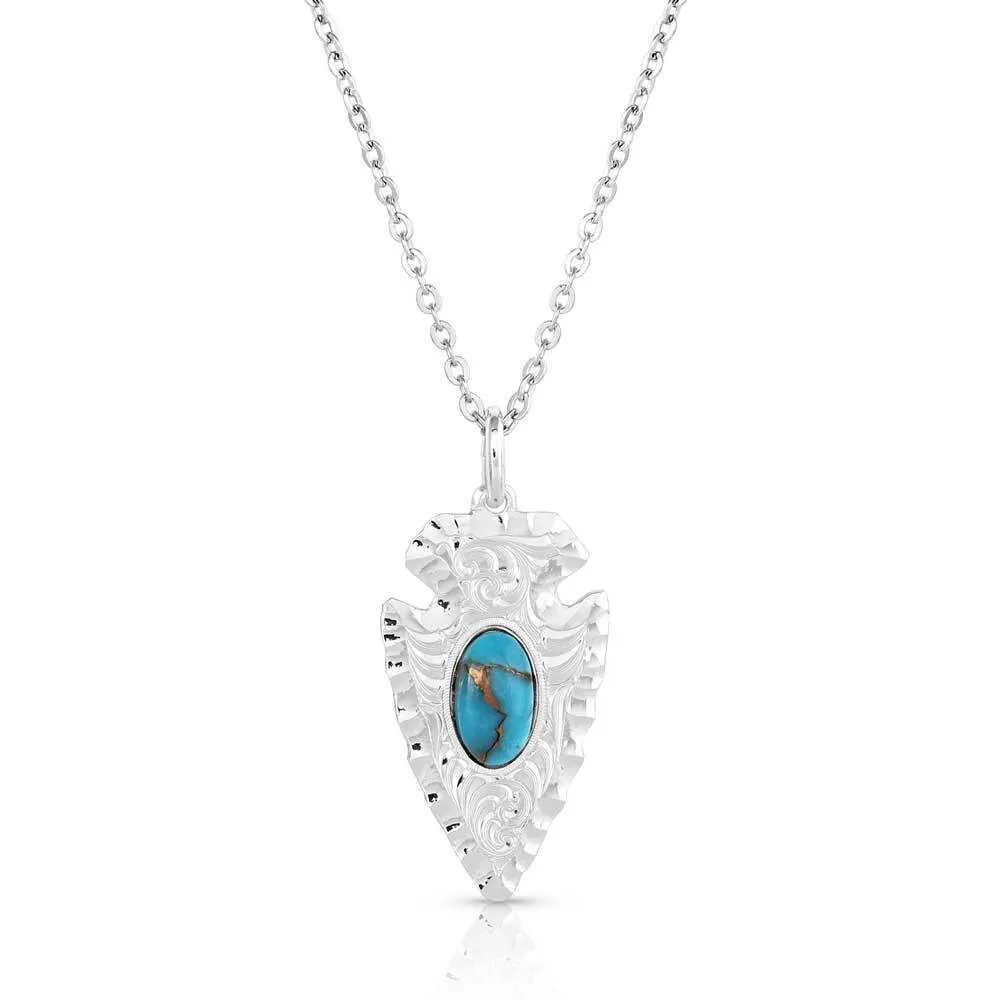 Montana Silversmith Chiseled Arrowhead Turquoise Necklace