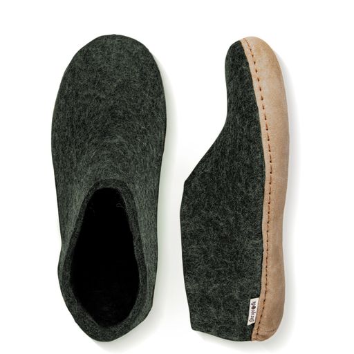 Glerups Leather Sole Shoes - Forest