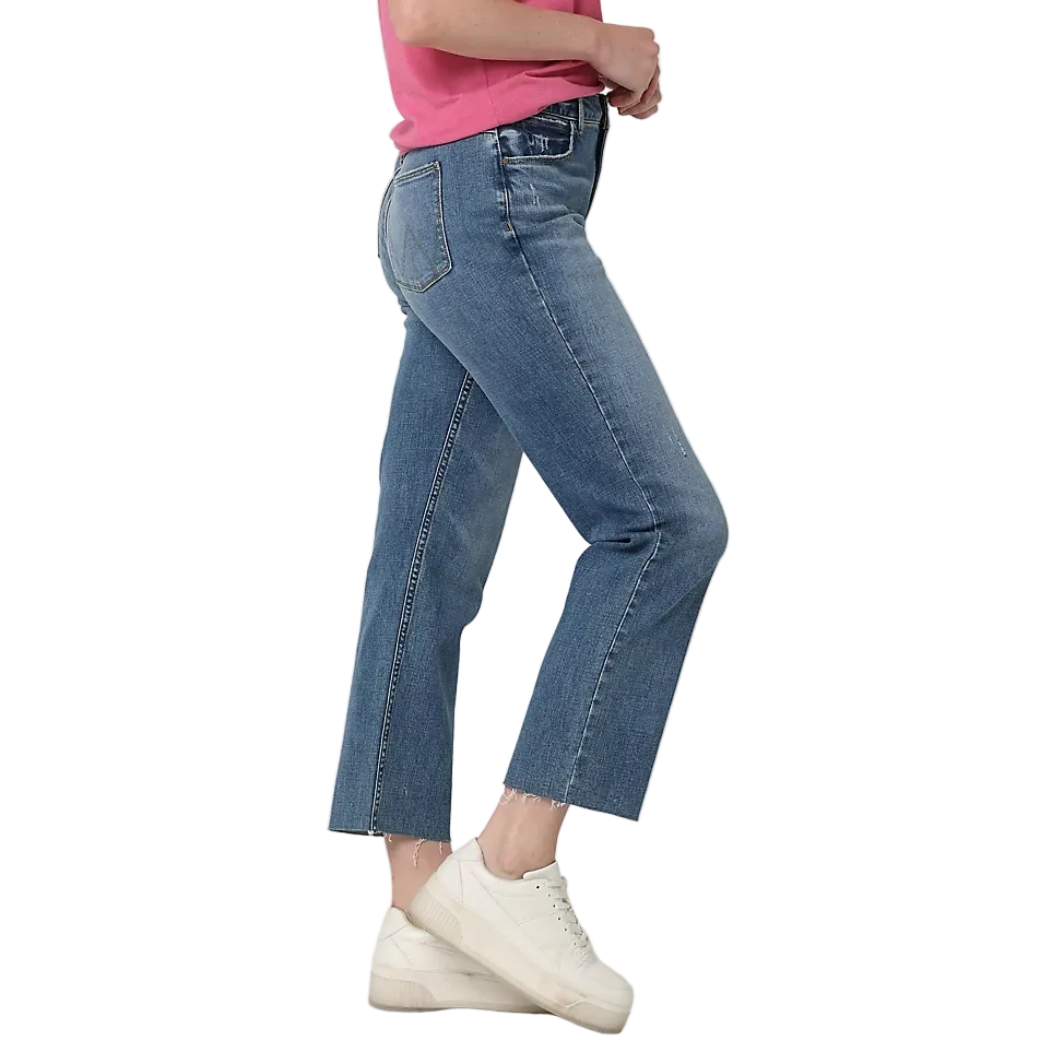 Wrangler Women's High Rise Rodeo Straight Crop Jeans - Medium - Irvine Tack & Western Wear