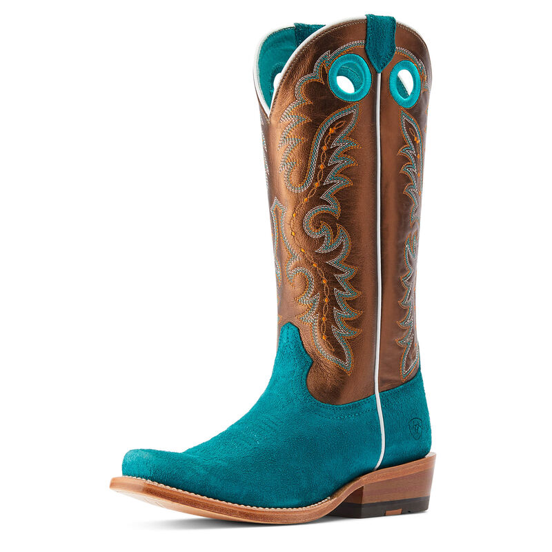 Ariat Womens Futurity Boon Western Boots - Ancient Turquoise Roughout