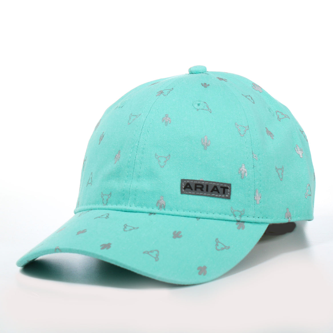 Ariat Ladies Cactus Bull Skull Cap - Turquoise