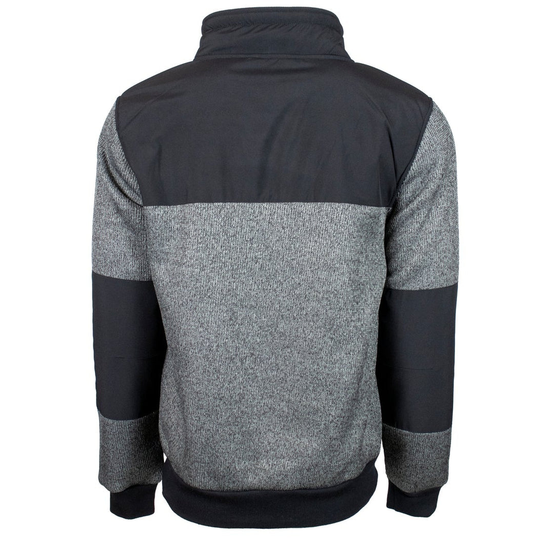 Hooey Sweater Zip Up Grey/Black w/Black Fleece Lining