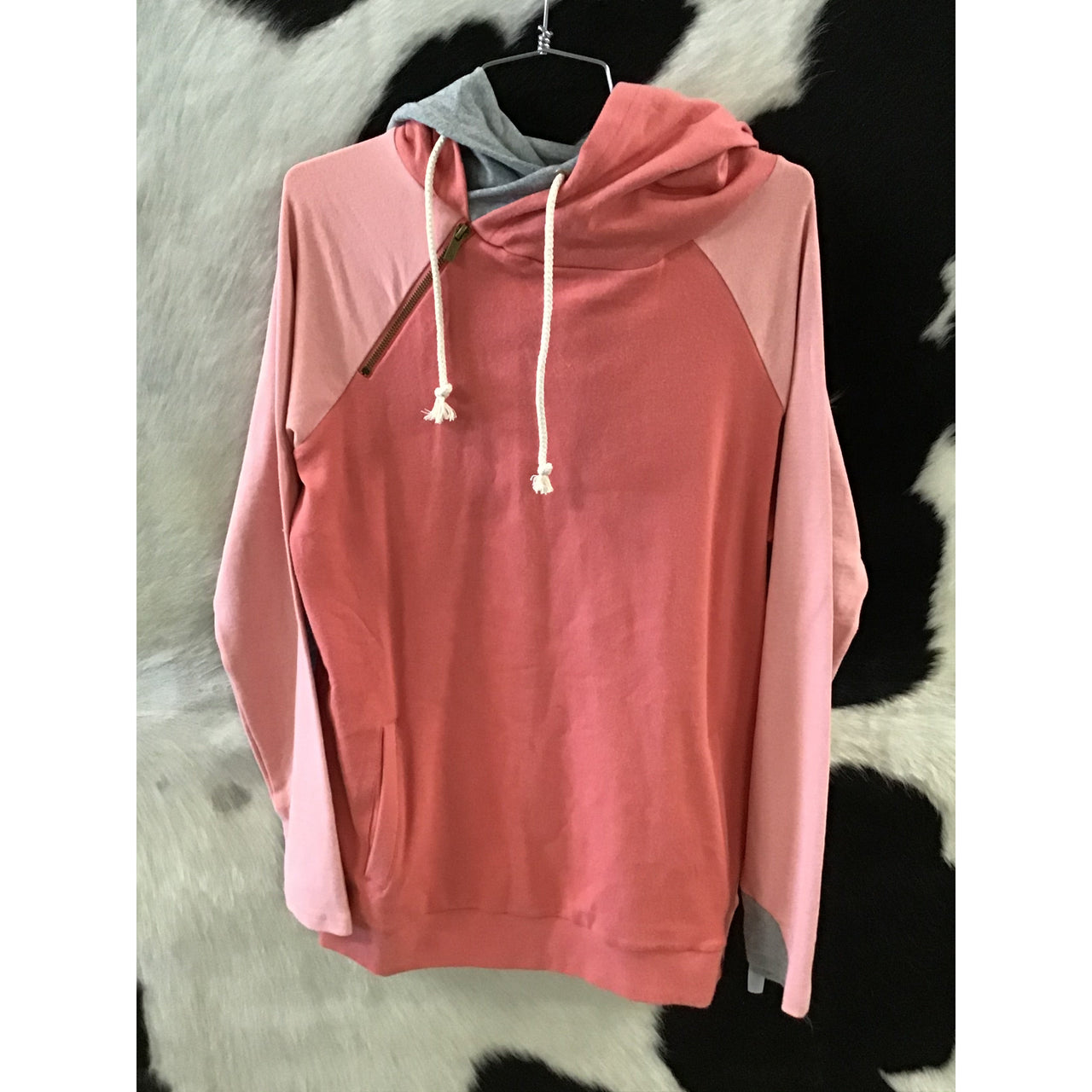 Ampersand Double Hood Sweatshirt - Coral Coast