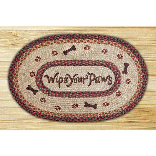 Wipe Your Paws Oval Patch Rug