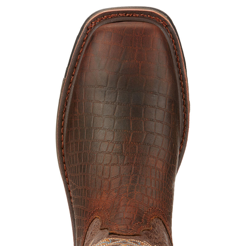 **Ariat WorkHog Wide Square Toe Men's Work Boots - Brown Croco Print