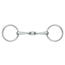 Shires Copper Alloy Double Jointed Ring Snaffle Bit - 18mm