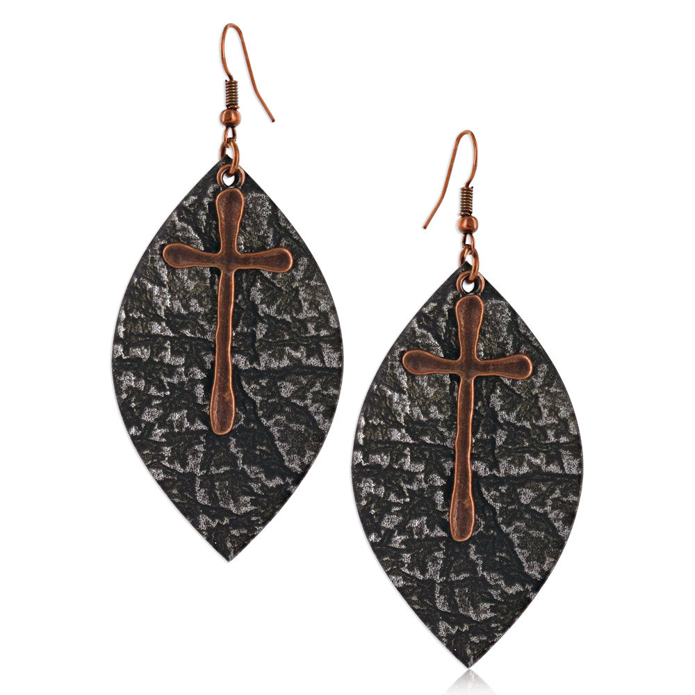 Montana Silversmith Feather Leather Earrings ATTITUDE