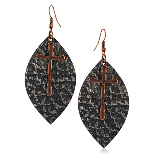 Montana Silversmith Feather Leather Earrings ATTITUDE