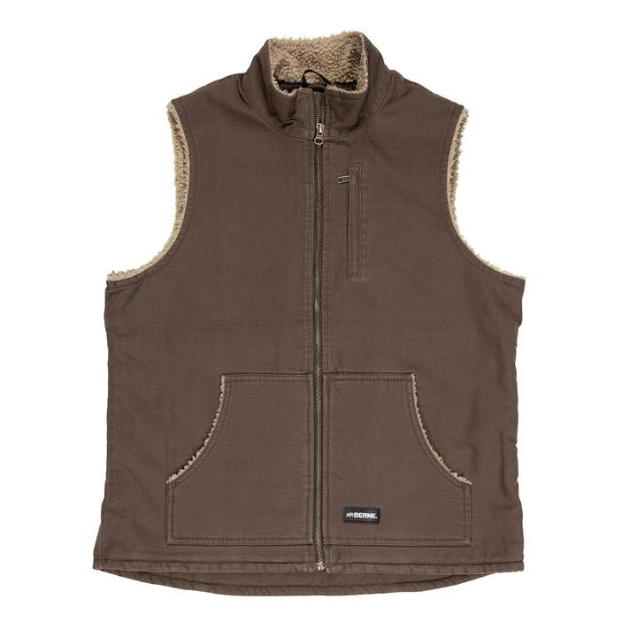 Berne Women's Sherpa Lined Softstone Duck Vest - Tuscan