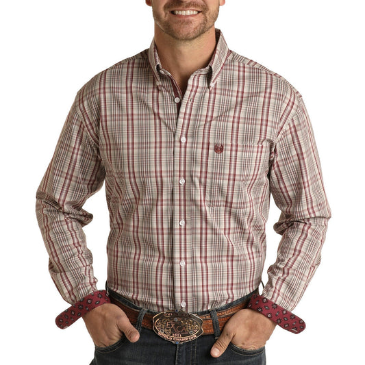 Rough Stock Men's LS Button w/Crest