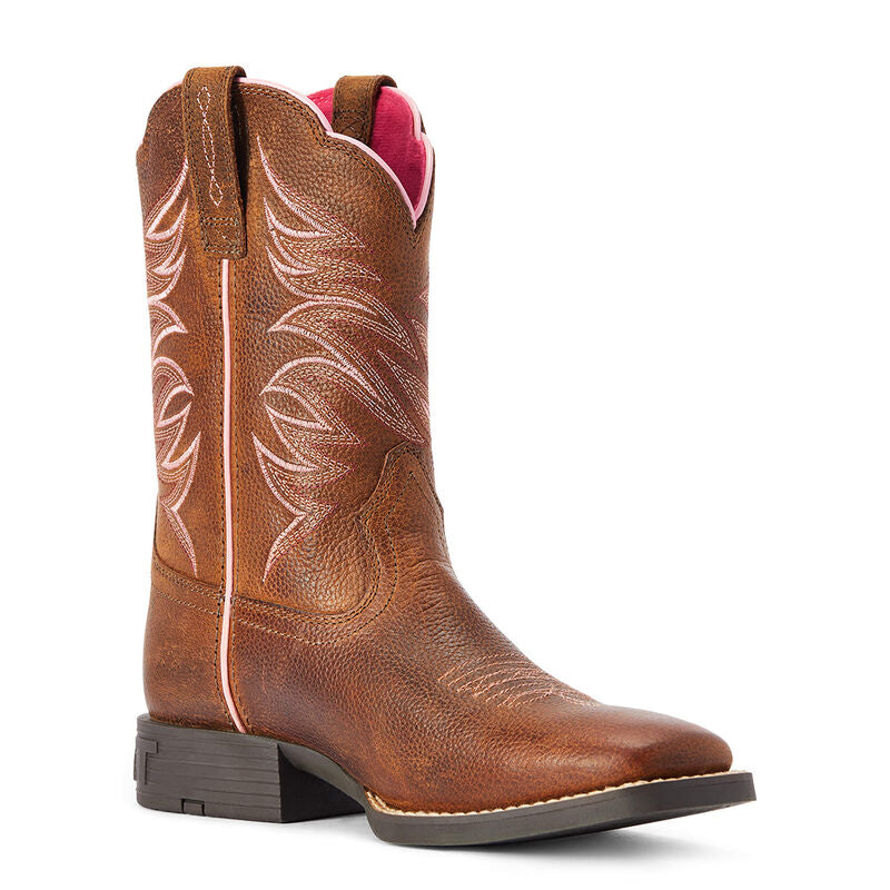 Ariat Girl's Youth Firecatcher Western Boots - Rowdy Brown