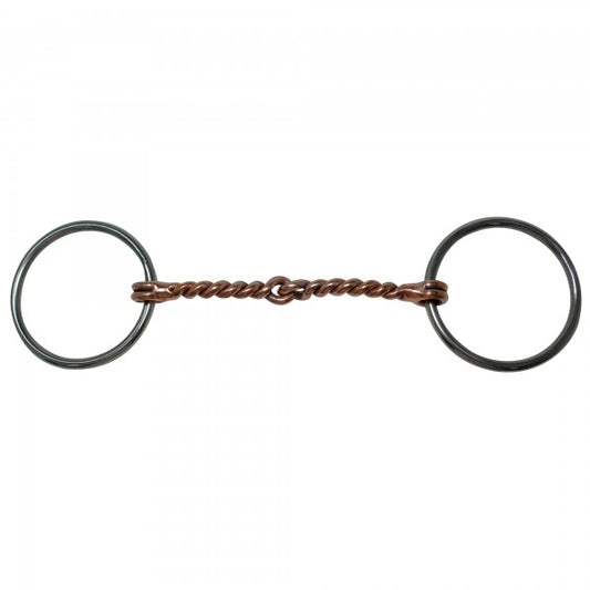 Reinsman Diamond R Medium Twisted Loose Ring Snaffle Bit