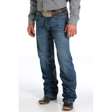 Cinch Mens Grant Arenaflex Relaxed Fit Bootcut Jeans - Medium Stonewash