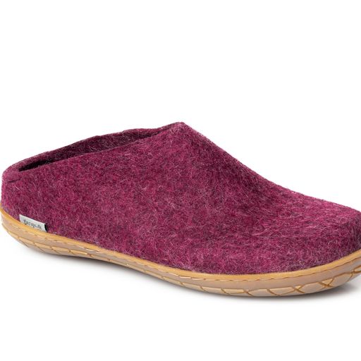 Glerups Slip On Rubber Sole Shoes - Cranberry