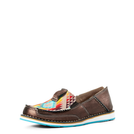 Ariat Womens Cruiser Shoes - Copper Metallic/Rainbow Aztec