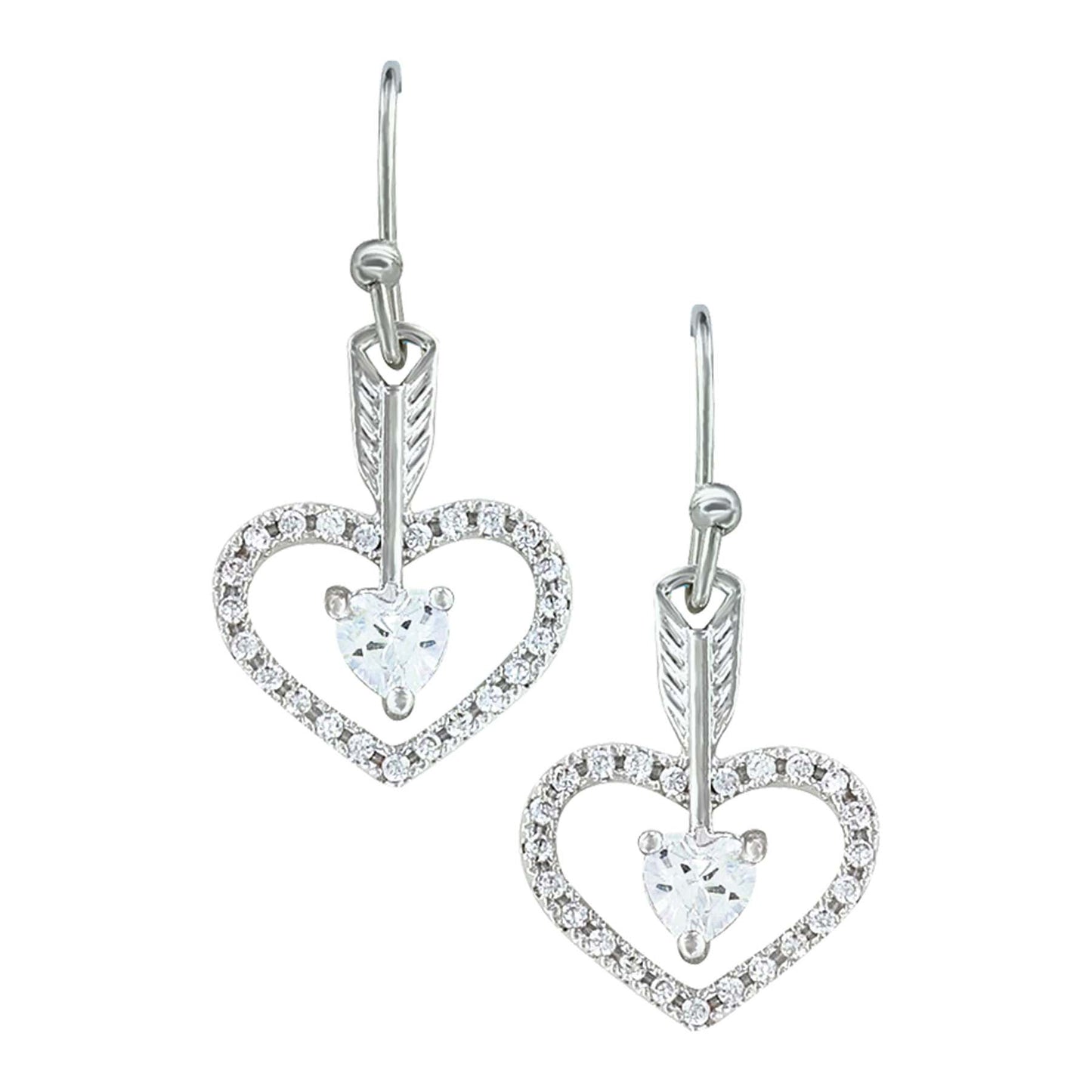 Montana Silversmiths Arrow Pierced Heart Earrings