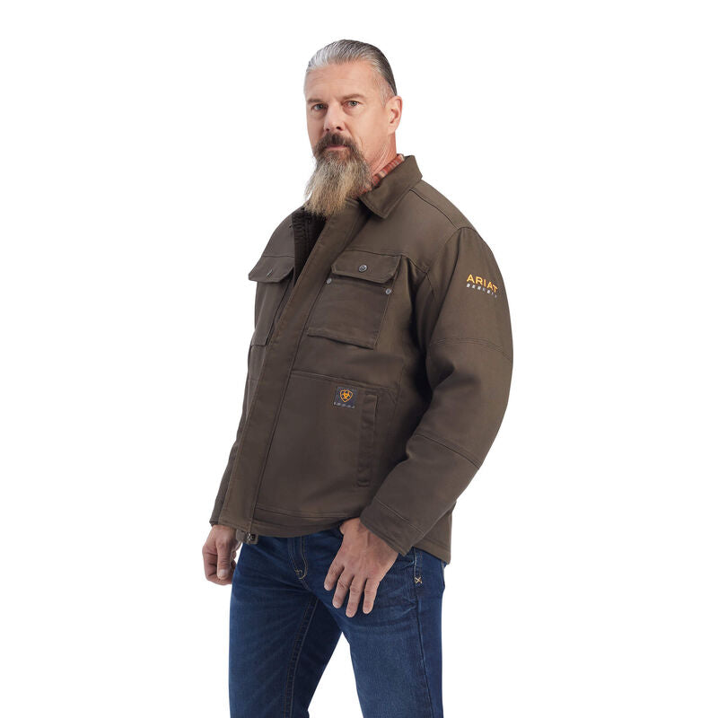 **Ariat Mens Rebar Duracanvas Sherpa Lined Coat