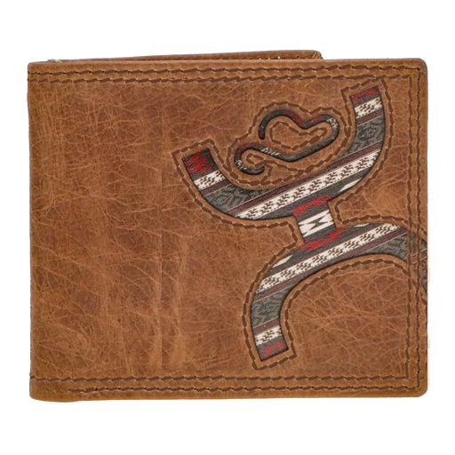 Laser Cut Hands Up Hooey Logo Bifold Wallet w/Nomad Print Inlay