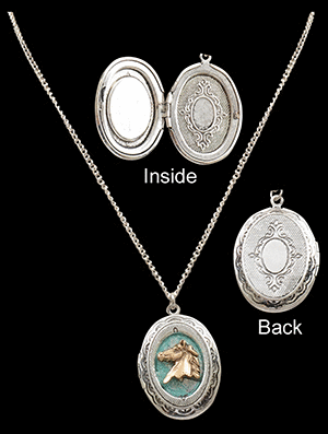 Silver Locket Style Necklace