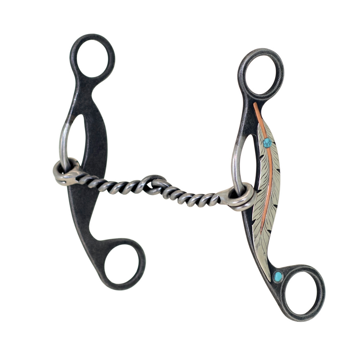 Cowboy Tack Feather Collection Twisted Snaffle Gag Bit