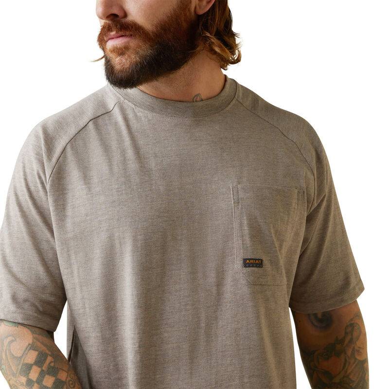 Ariat Mens Rebar Cotton Strong T-Shirt - Portabella Heather