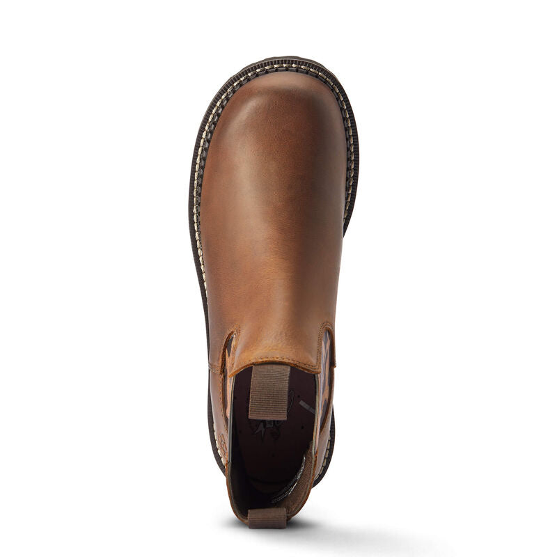 Ariat Women's Fatbaby Twin Gore Western Boots - Distressed Tan/Cheetah