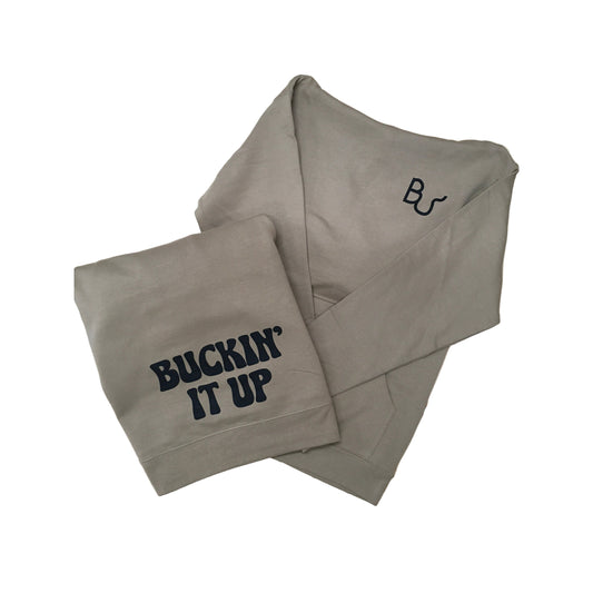 Bucked Up Brand Buckin It Up Hoodie -Tan