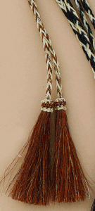 Horse Hair Stampede String with Pins, Rust