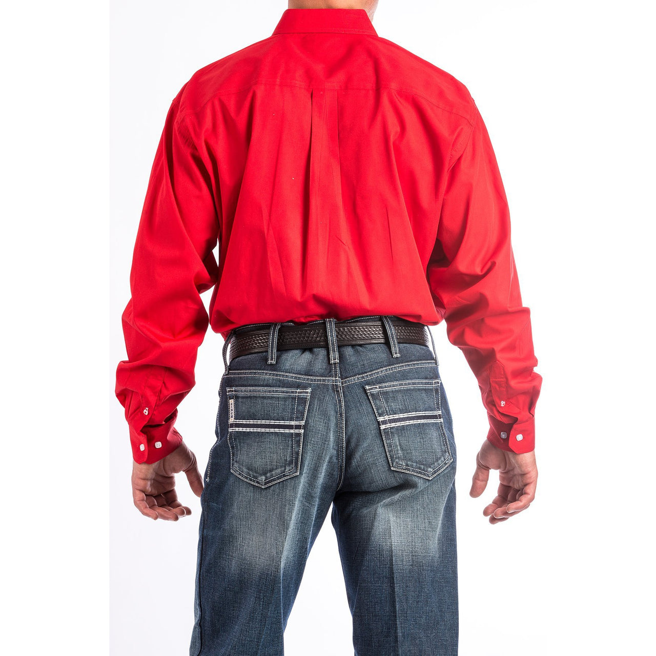 Cinch Classic Fit Long Sleeve Men's Cotton Shirt - Red