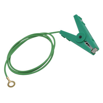 CORRAL Earth & Fence Connection Cable 100cm s/eyelet - Green (44606)