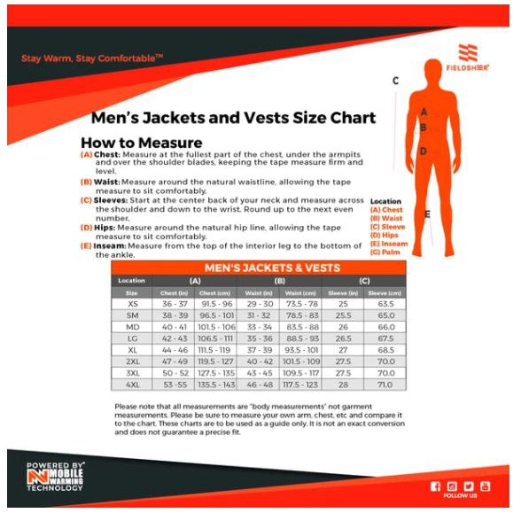 Frontier Jacket Mens  7.4V  -  Black