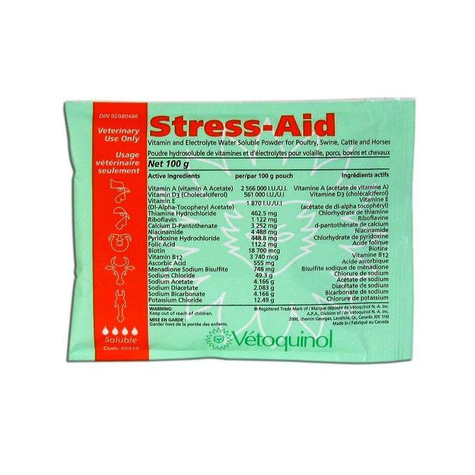 Stress-aid  Vitamin and Electrolite Water Additive 100g DIN# 2080486