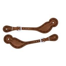 Weaver Barbed Wire Spur Straps, Regular - Brown
