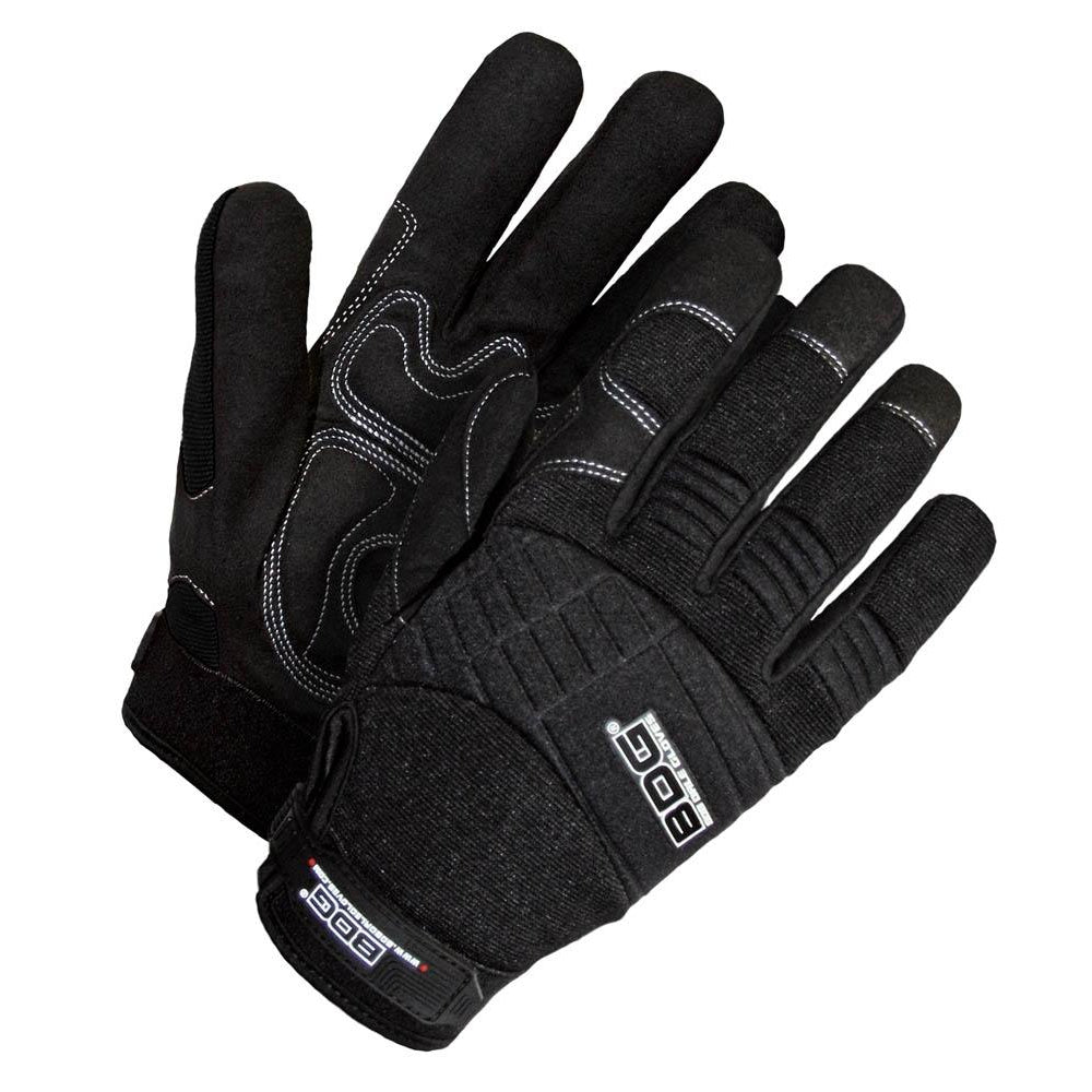 Bob Dale Gloves Mechanics Synthetic Leather Anti-Vib Gel Palm Glove - Black