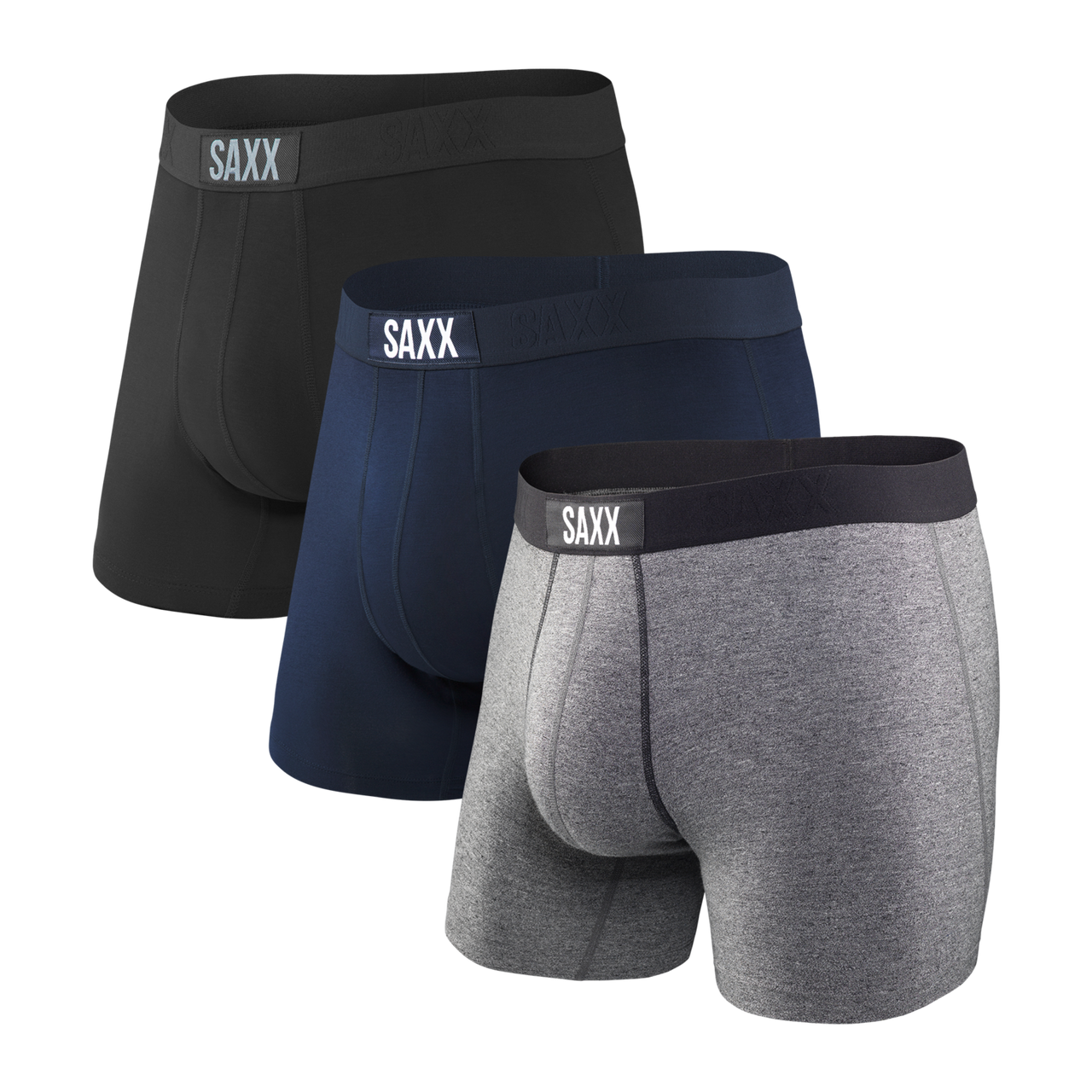 Saxx Men's 3-Pack Vibe Boxer Briefs